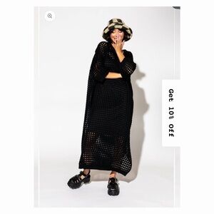 Dressed in LALA Be Bold Oversized Knit Dress and Slip
